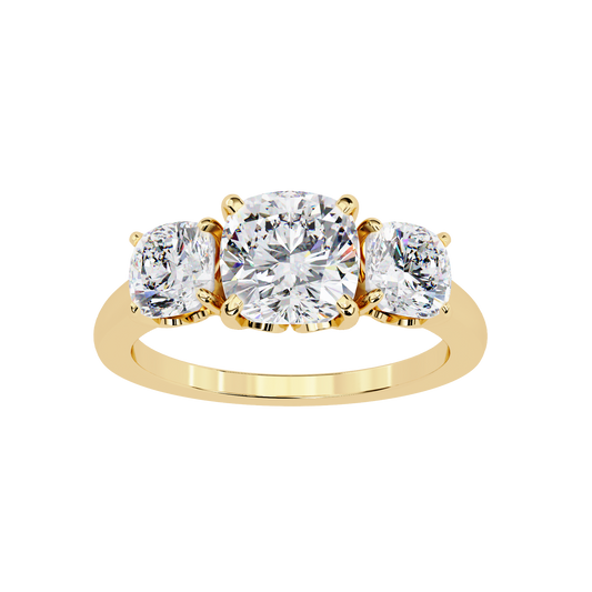 Elegant Three-Stone Diamond Engagement Ring