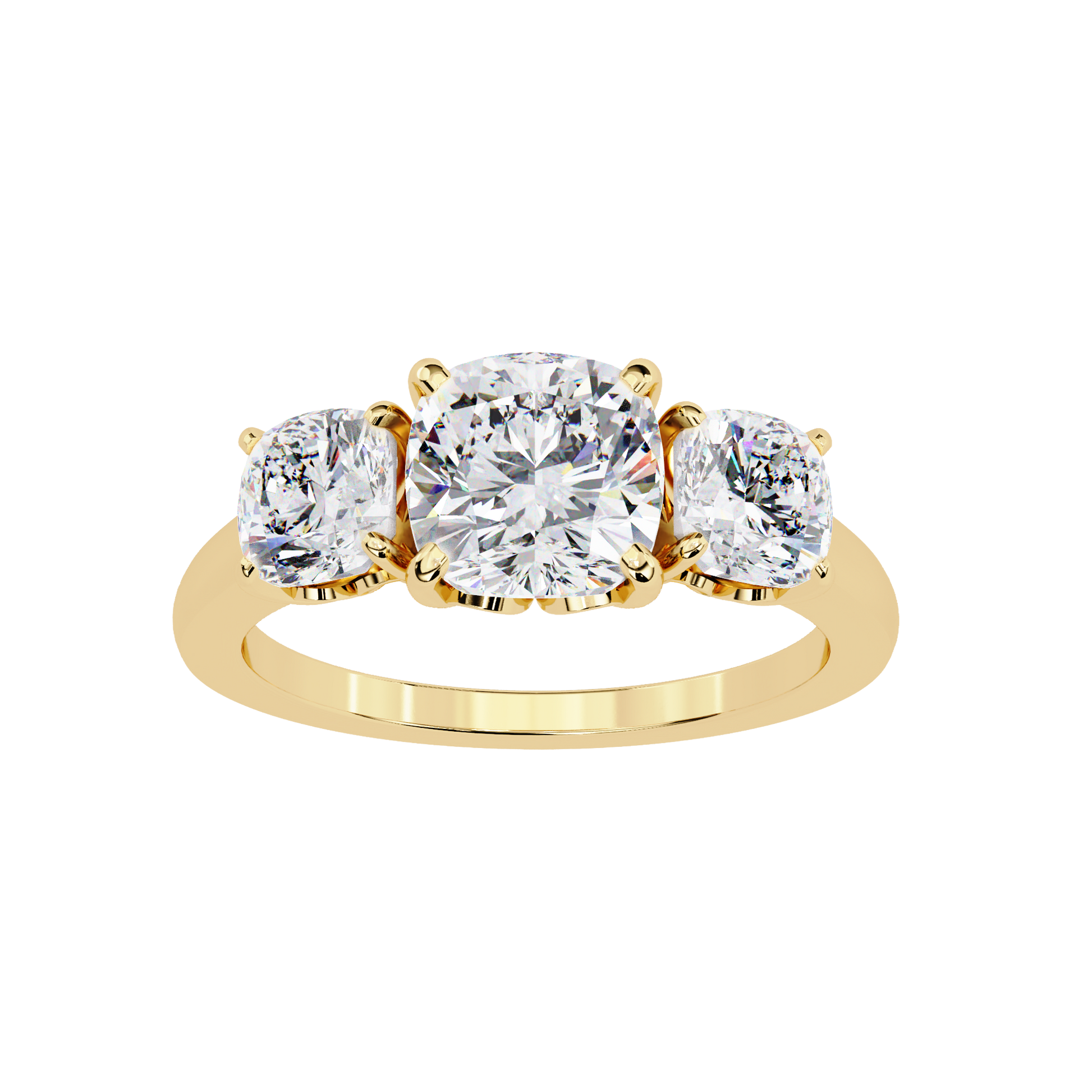 Elegant Three-Stone Diamond Engagement Ring Carat Link Jewels