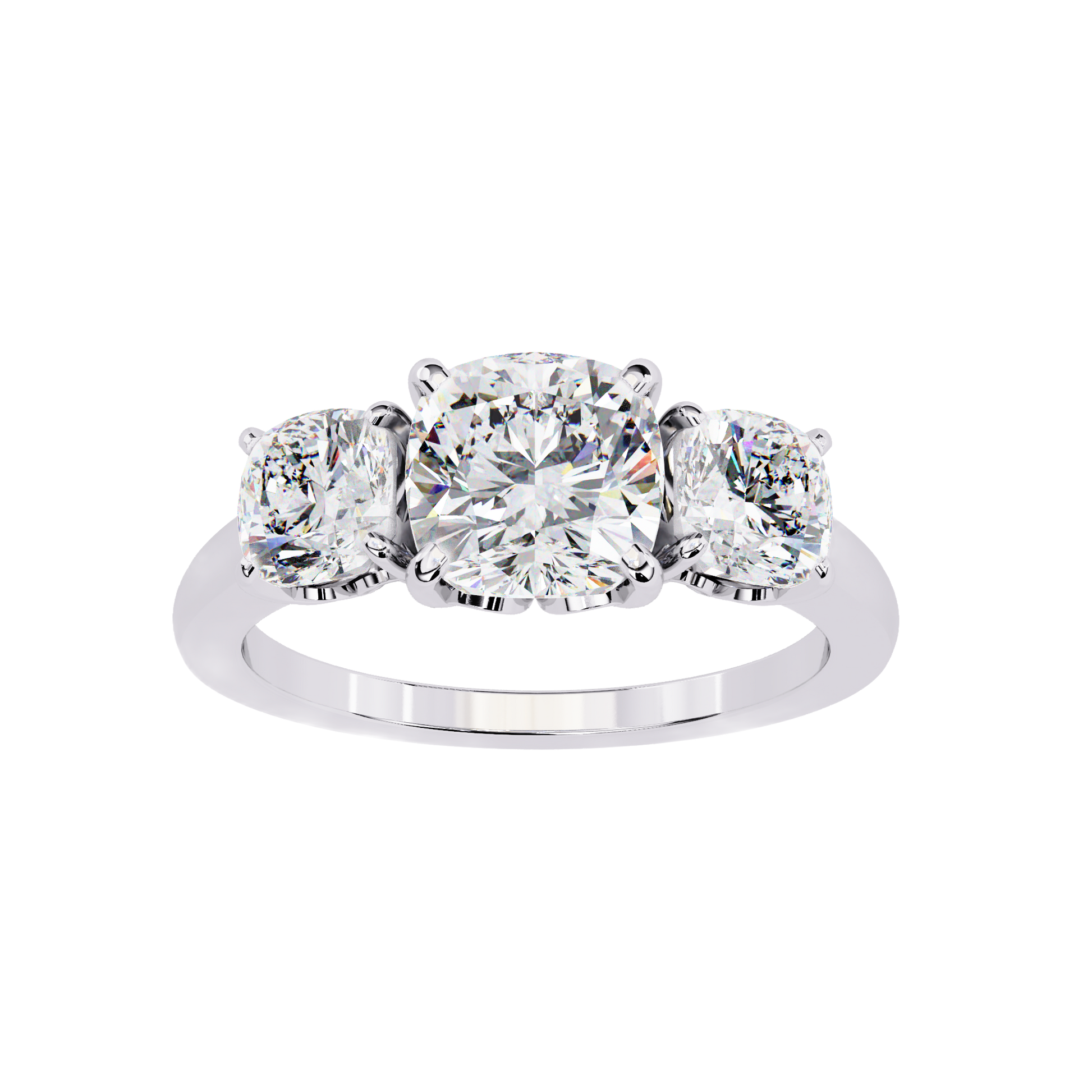 Elegant Three-Stone Diamond Engagement Ring Carat Link Jewels