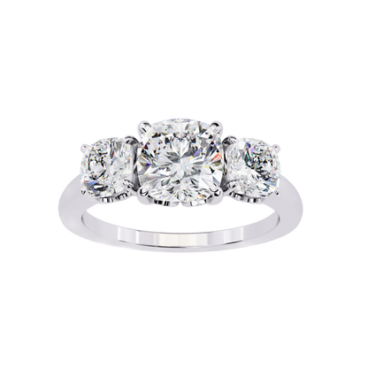 Elegant Three-Stone Diamond Engagement Ring Carat Link Jewels