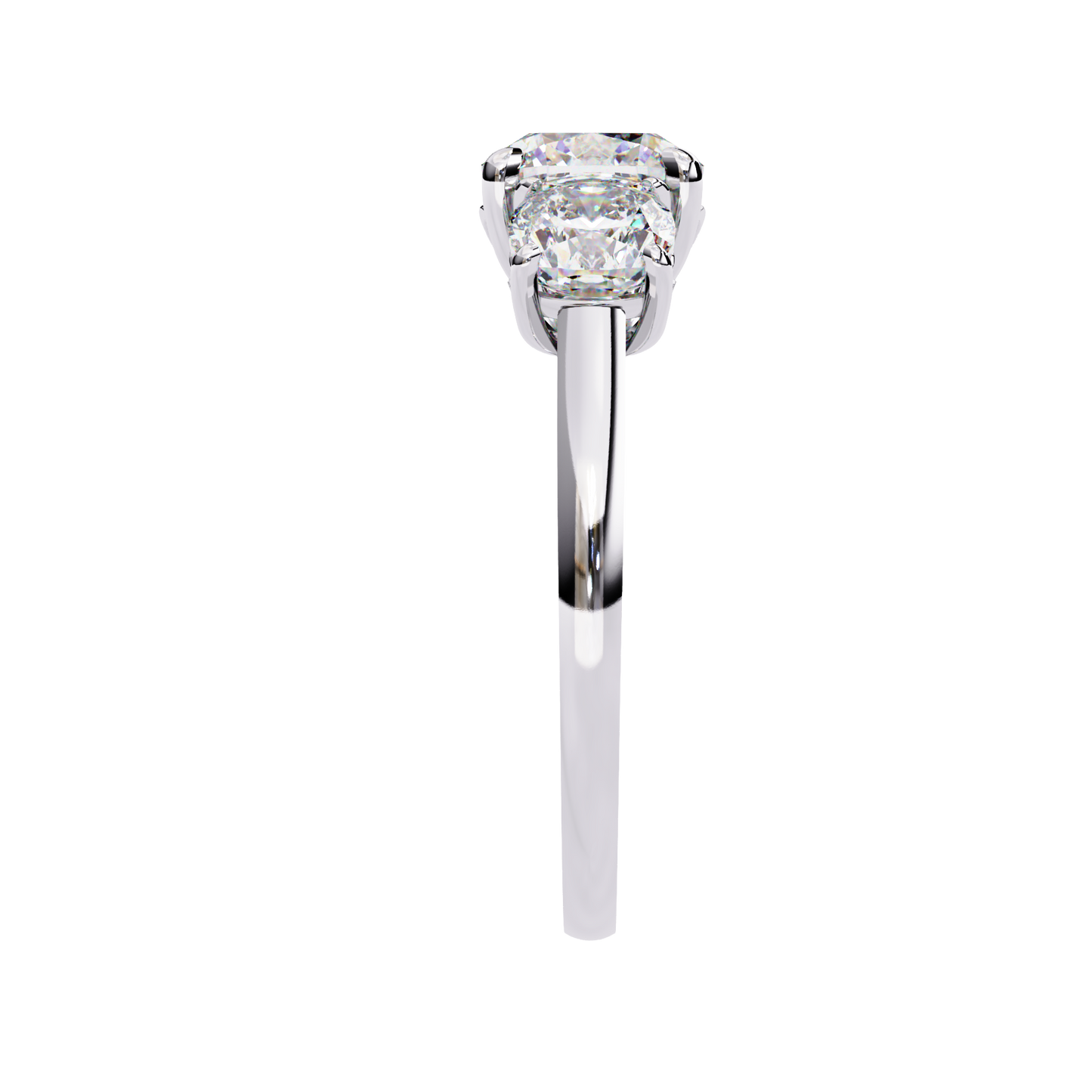 Elegant Three-Stone Diamond Engagement Ring Carat Link Jewels