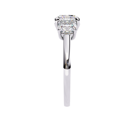 Elegant Three-Stone Diamond Engagement Ring Carat Link Jewels