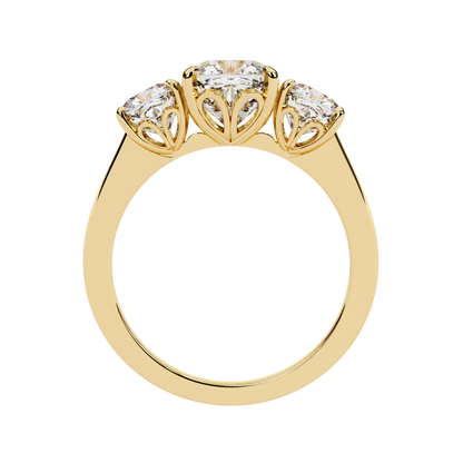 Elegant Three-Stone Diamond Engagement Ring Carat Link Jewels