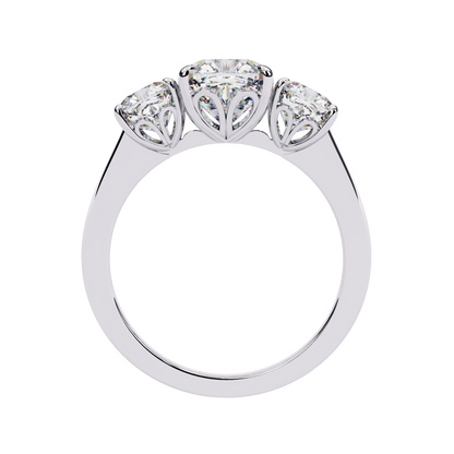 Elegant Three-Stone Diamond Engagement Ring Carat Link Jewels