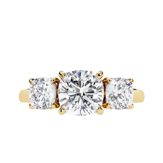 Elegant Three-Stone Diamond Engagement Ring