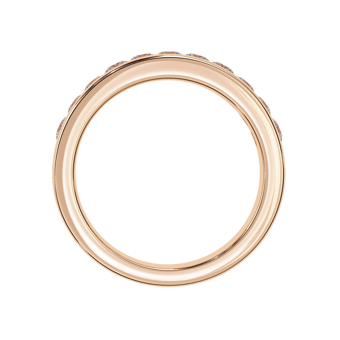 Princess Cut Diamond Channel Band Carat Link Jewels