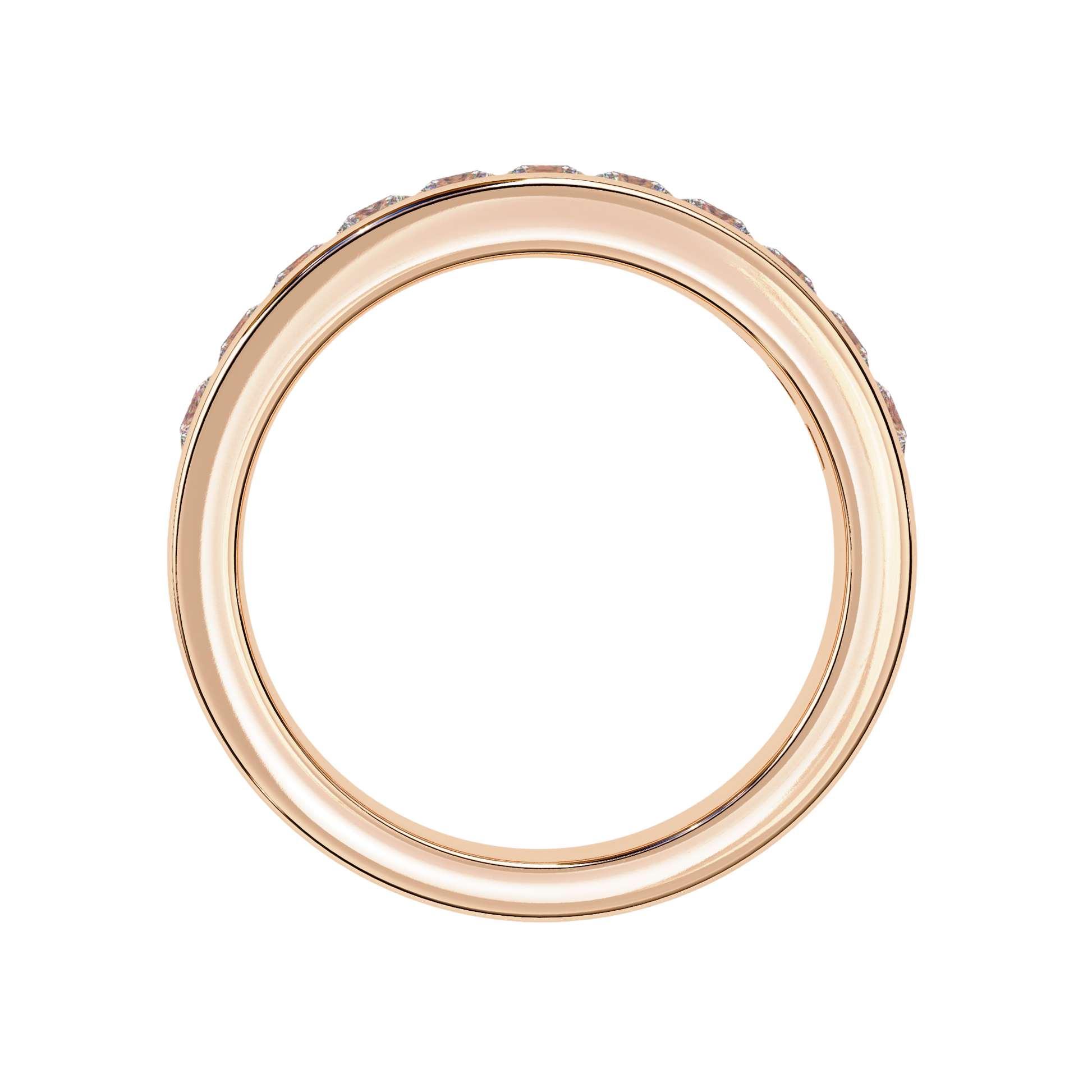 Princess Cut Diamond Channel Band Carat Link Jewels