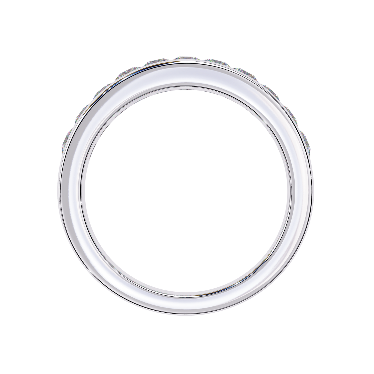 Princess Cut Diamond Channel Band Carat Link Jewels