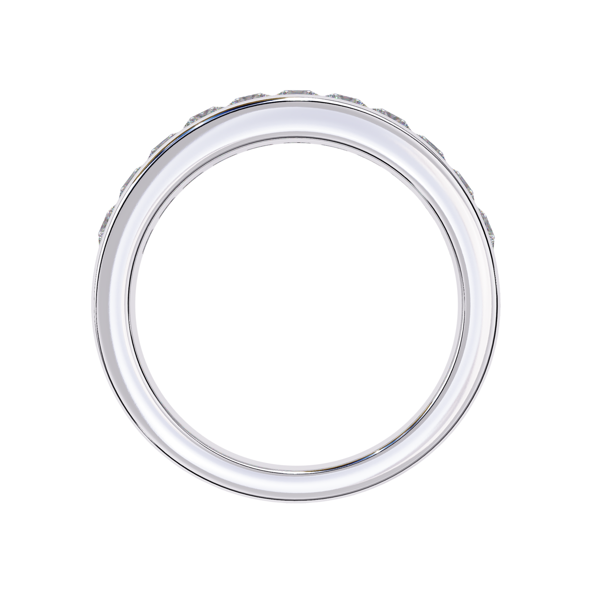 Princess Cut Diamond Channel Band Carat Link Jewels