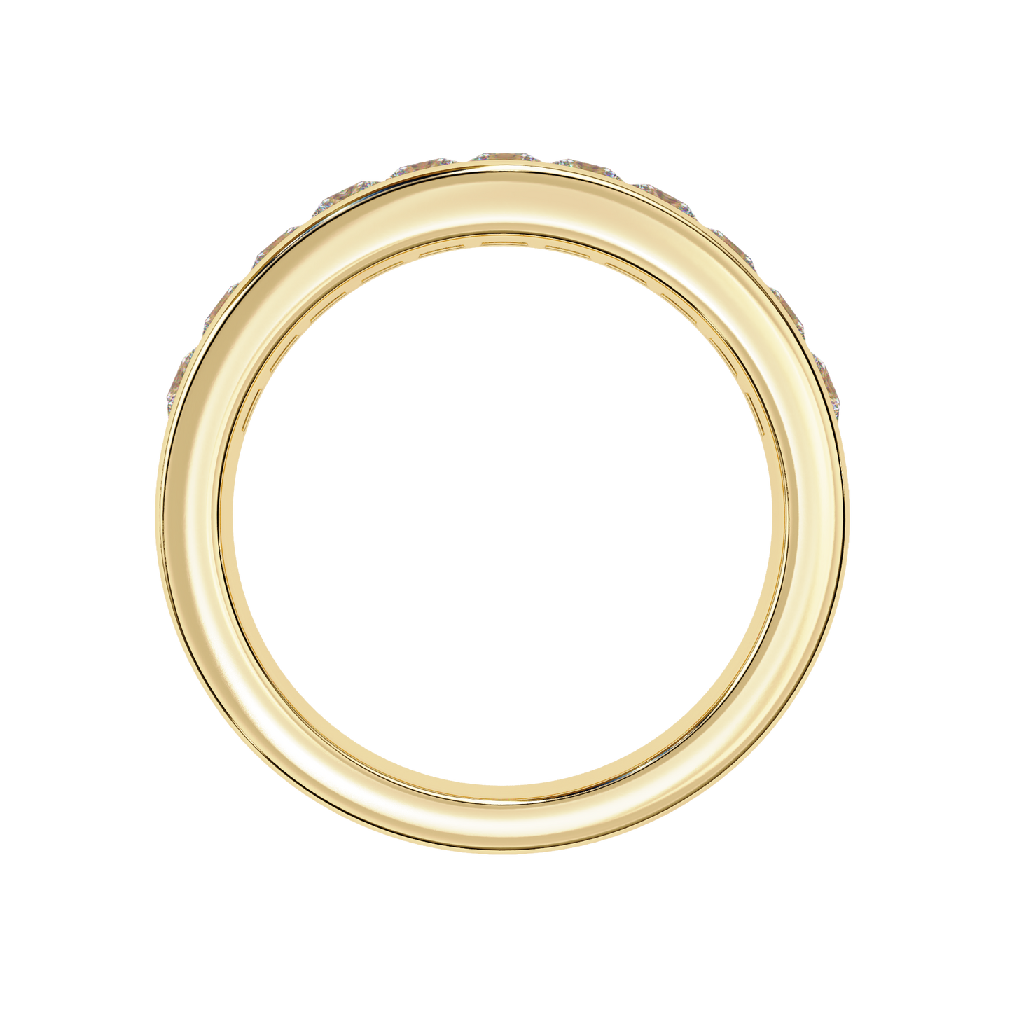 Princess Cut Diamond Channel Band Carat Link Jewels