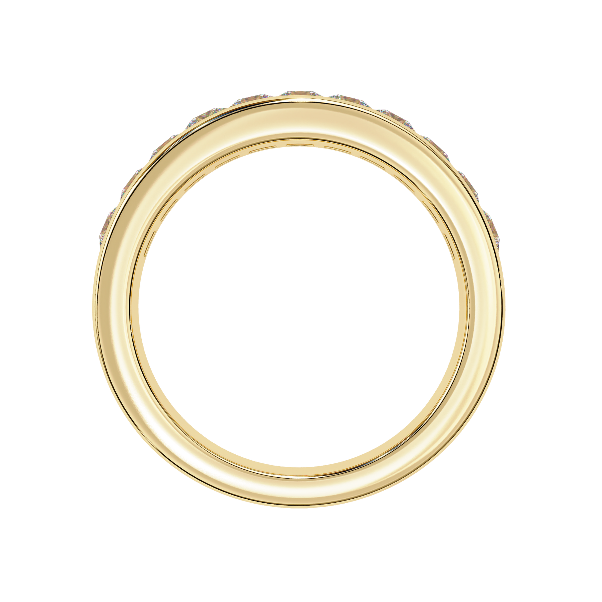 Princess Cut Diamond Channel Band Carat Link Jewels