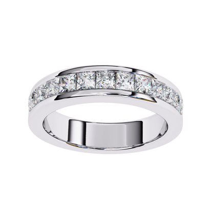 Princess Cut Diamond Channel Band Carat Link Jewels