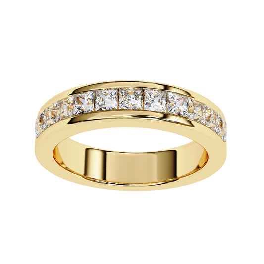 Princess Cut Diamond Channel Band