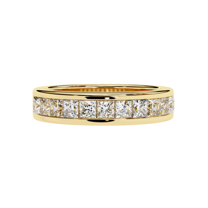 Princess Cut Diamond Channel Band Carat Link Jewels