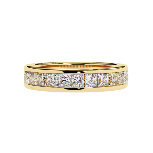 Princess Cut Diamond Channel Band