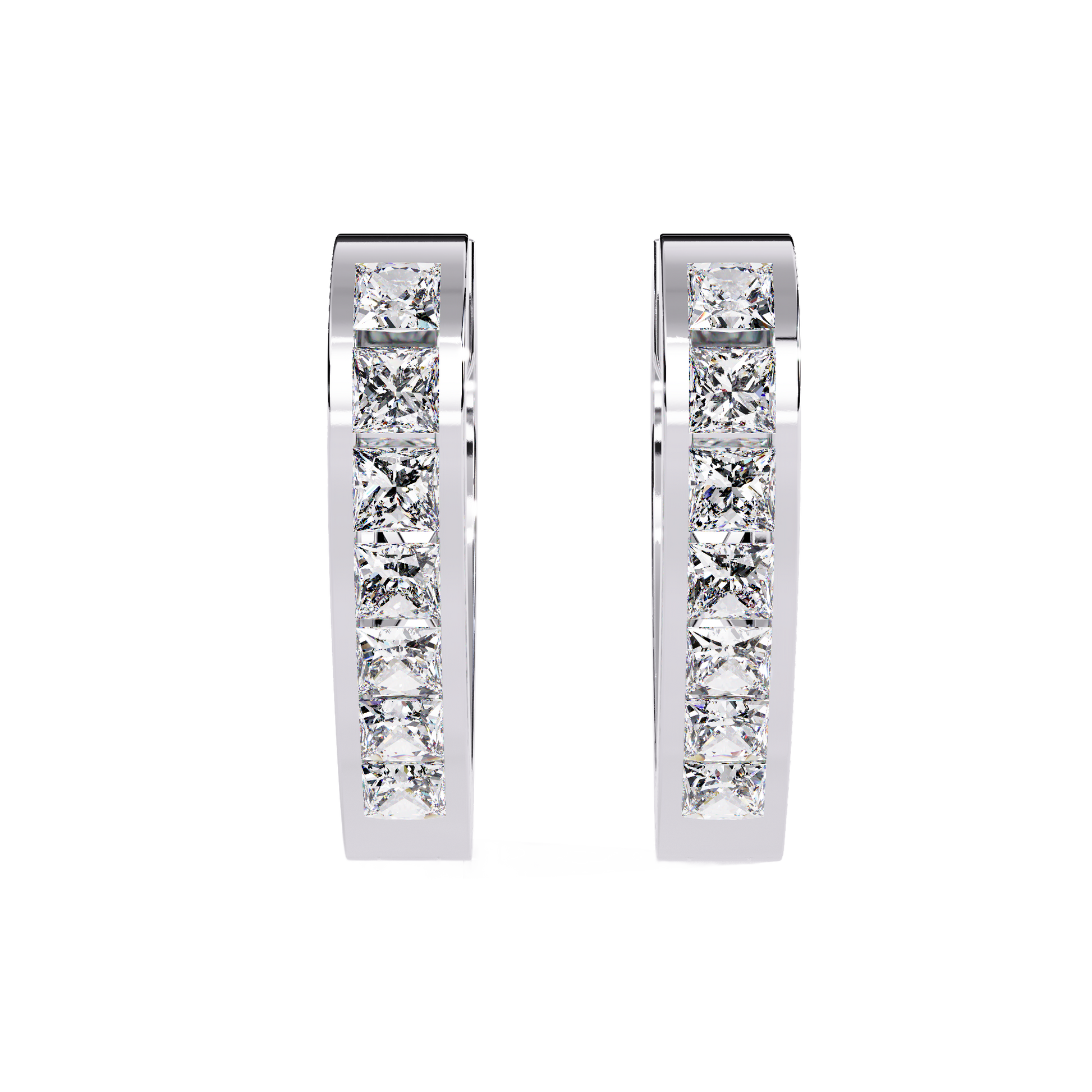 Sparkling Diamond Heart Hoop Earrings Carat Link Jewels