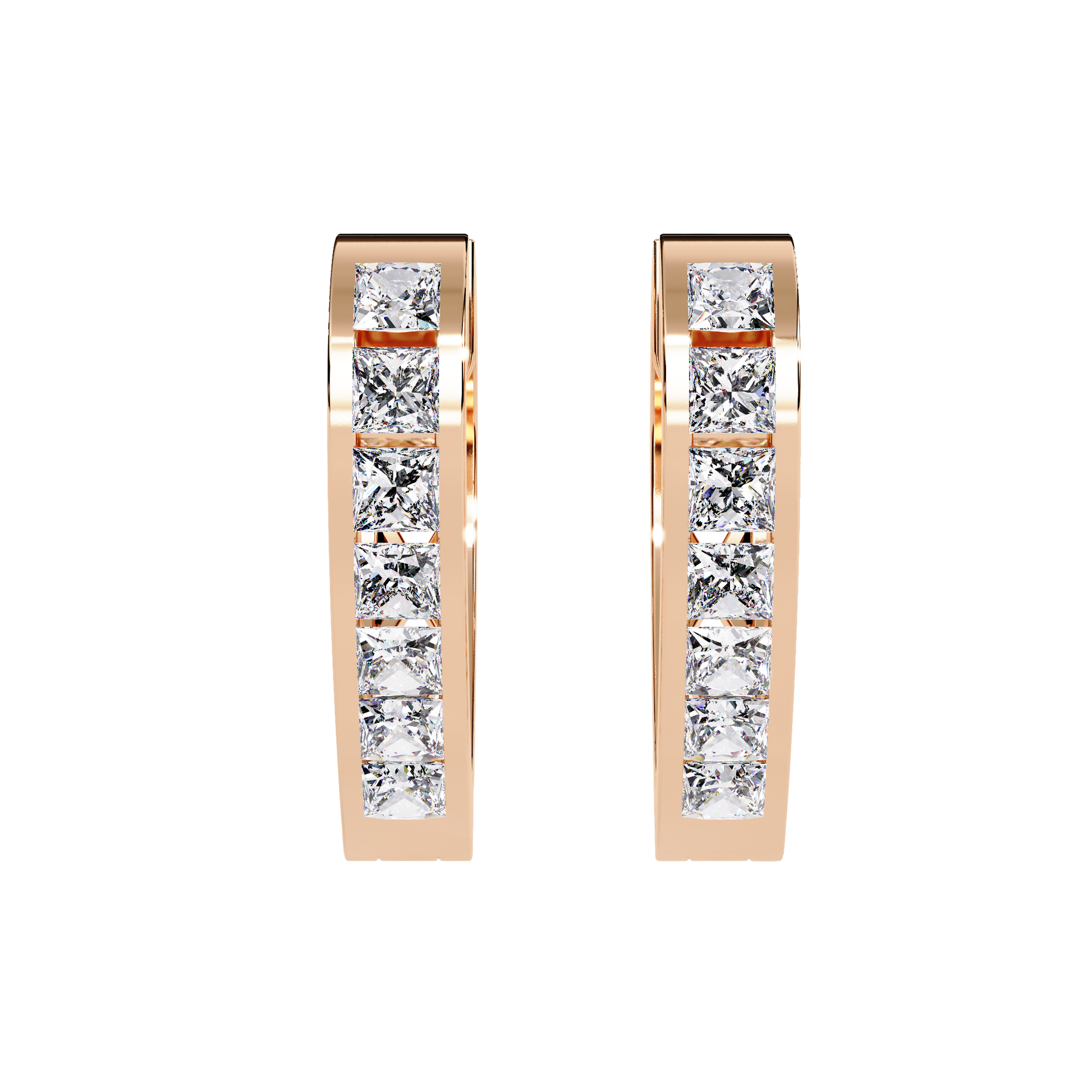 Sparkling Diamond Heart Hoop Earrings Carat Link Jewels