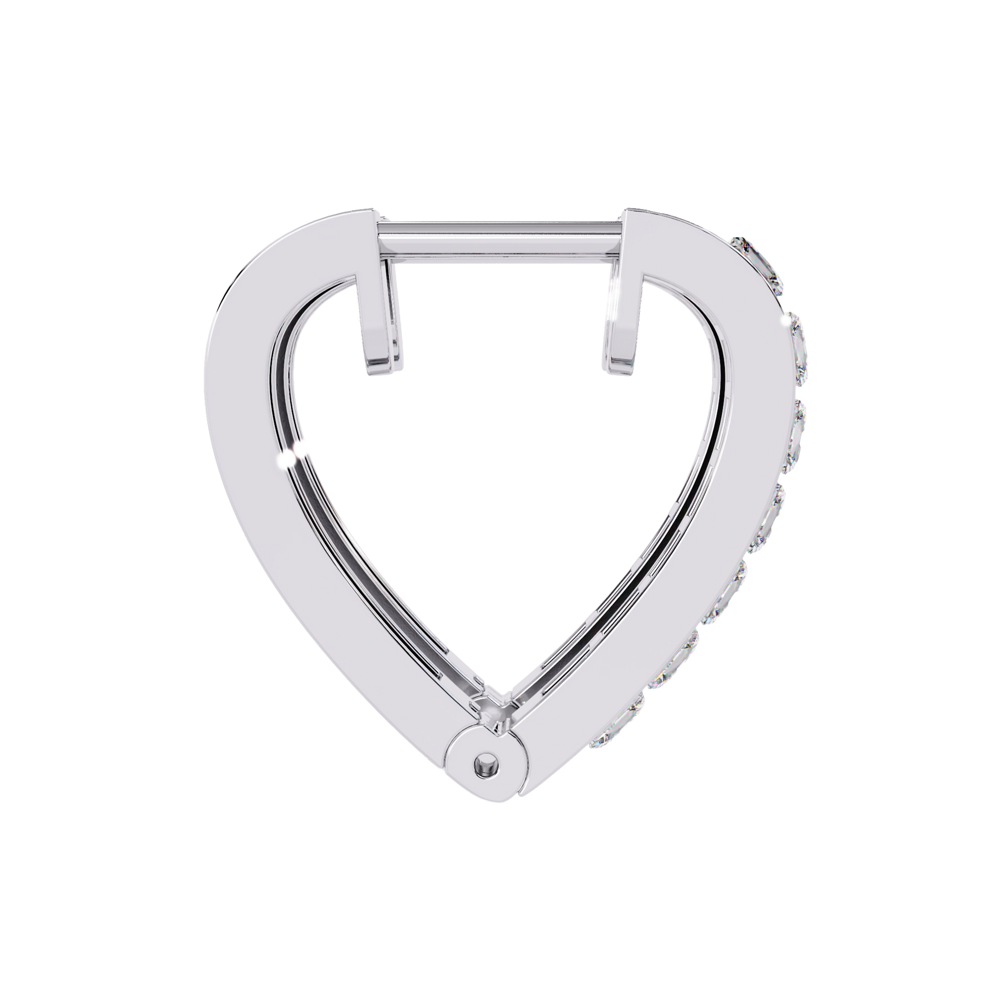 Sparkling Diamond Heart Hoop Earrings Carat Link Jewels