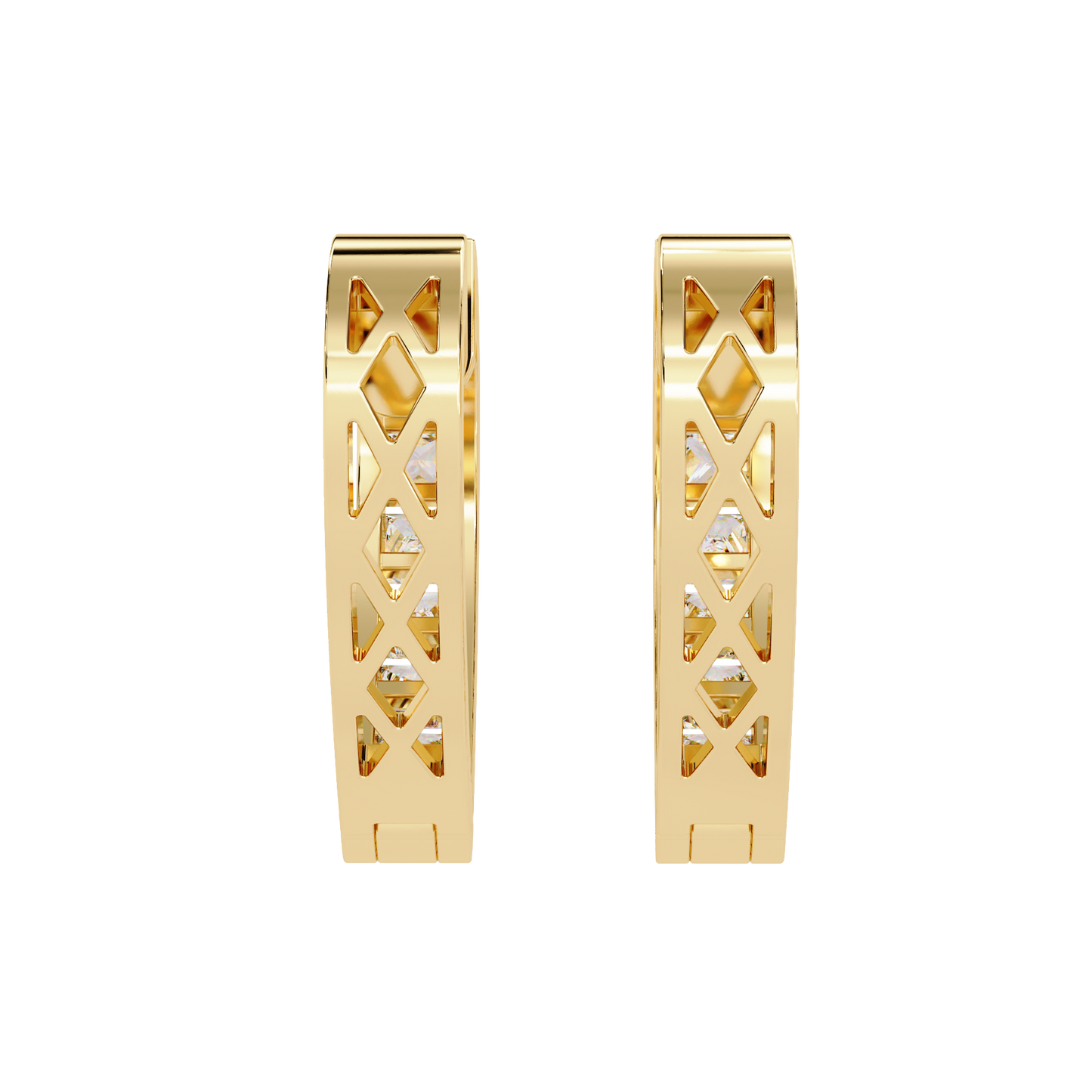 Sparkling Diamond Heart Hoop Earrings Carat Link Jewels