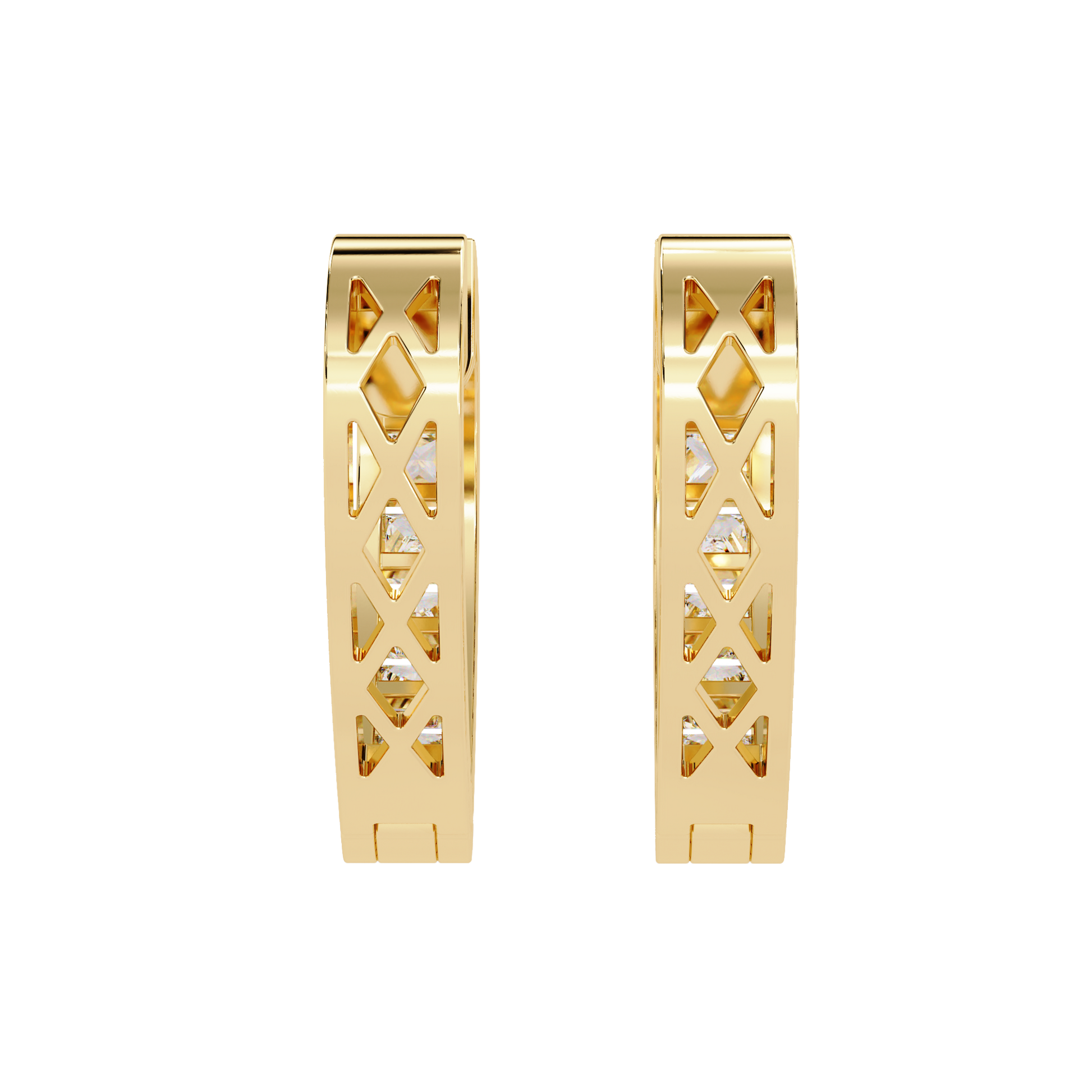 Sparkling Diamond Heart Hoop Earrings Carat Link Jewels