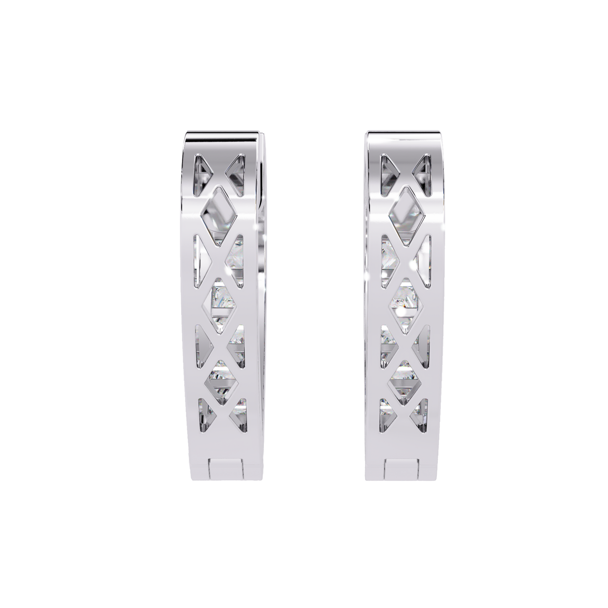 Sparkling Diamond Heart Hoop Earrings Carat Link Jewels