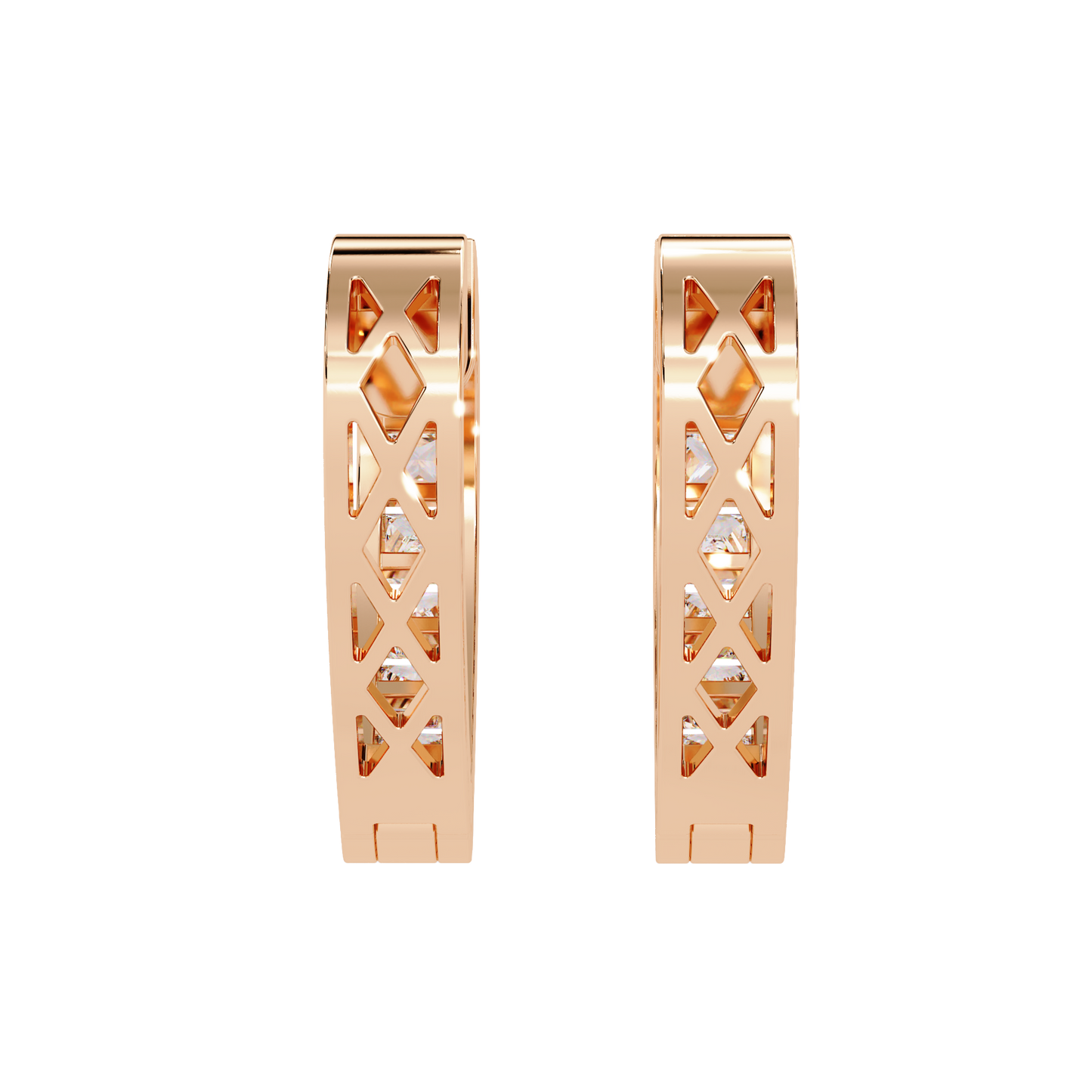 Sparkling Diamond Heart Hoop Earrings Carat Link Jewels