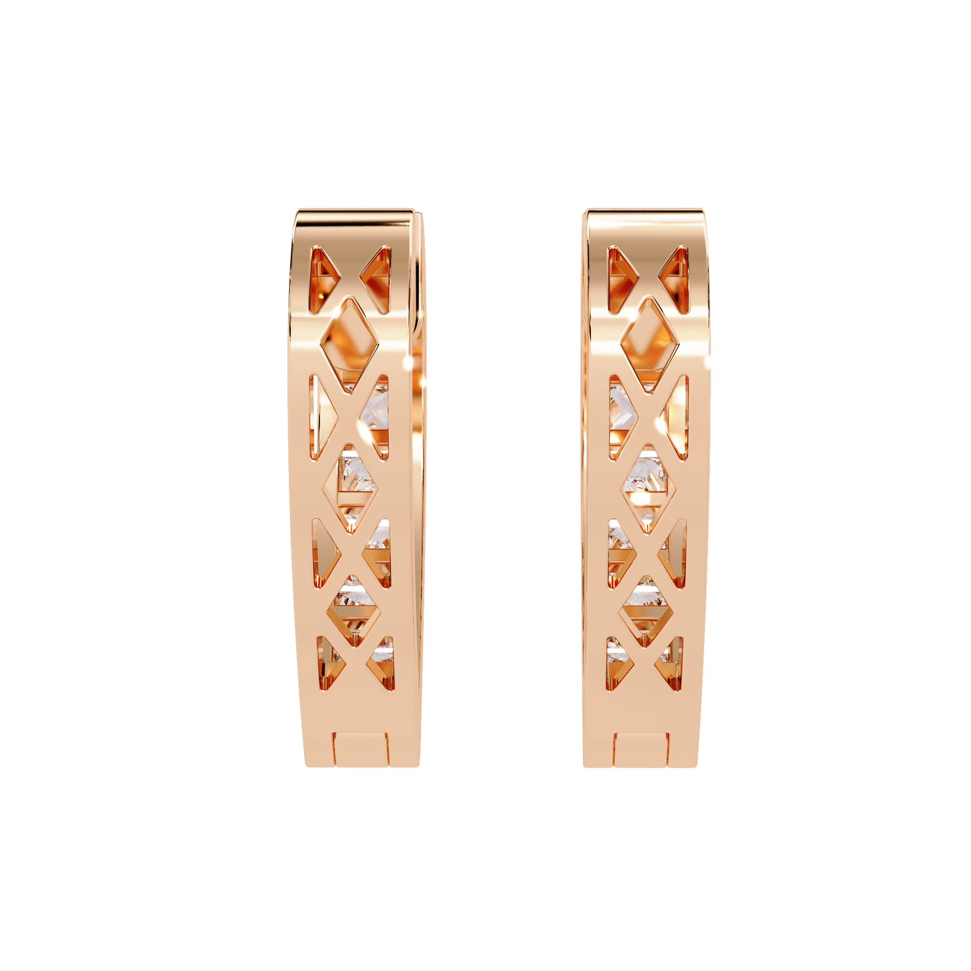 Sparkling Diamond Heart Hoop Earrings Carat Link Jewels