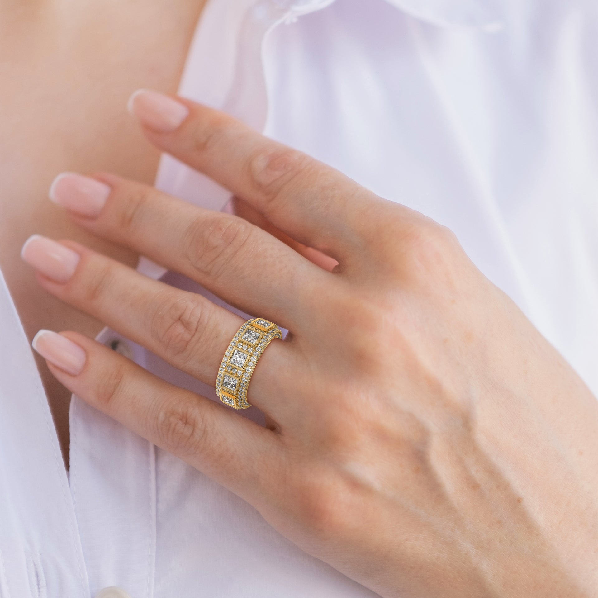 Regal Square Diamond Band Caratlink