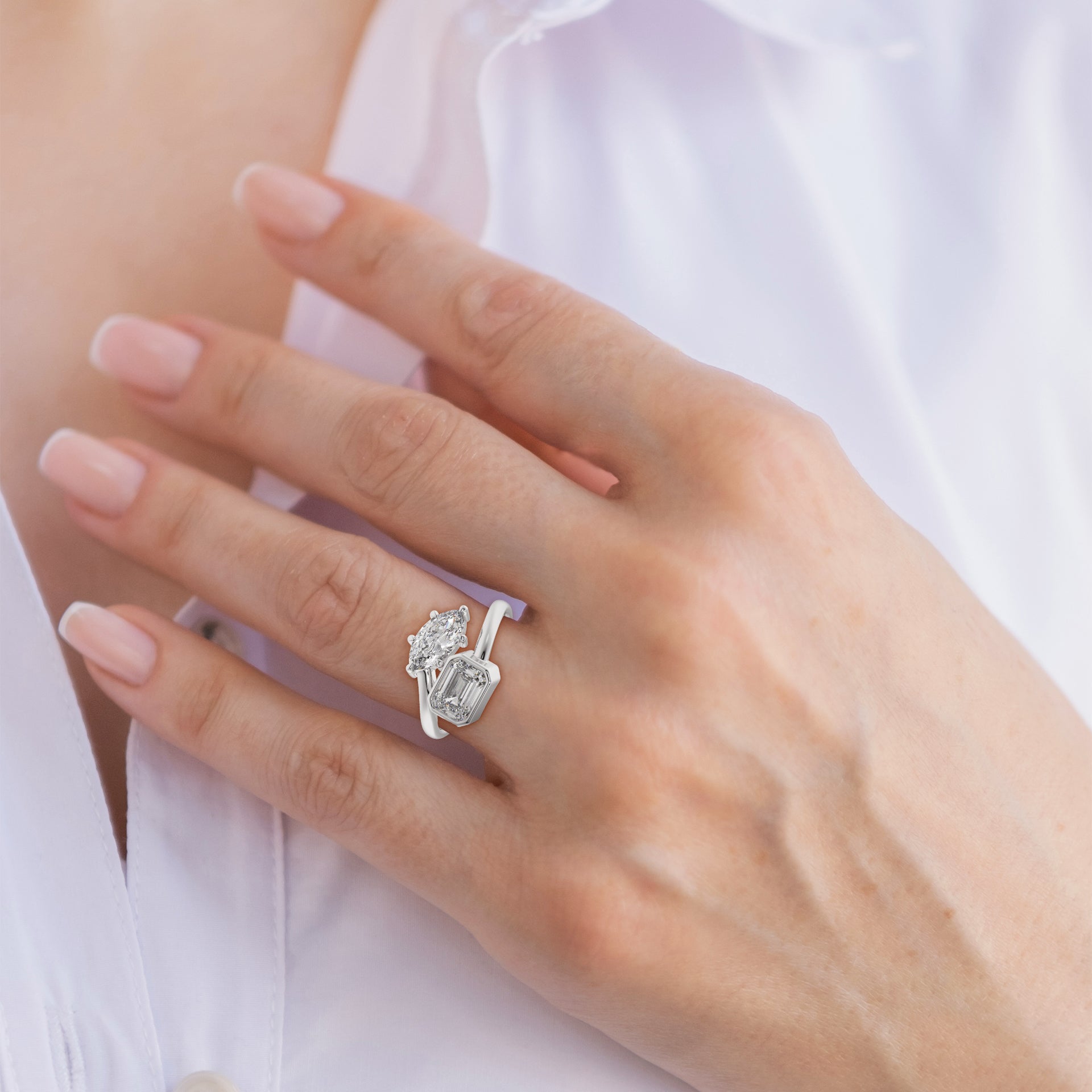 Marquise & Emerald Harmony Ring Caratlink