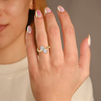 Twin Hearts Diamond Ring Caratlink