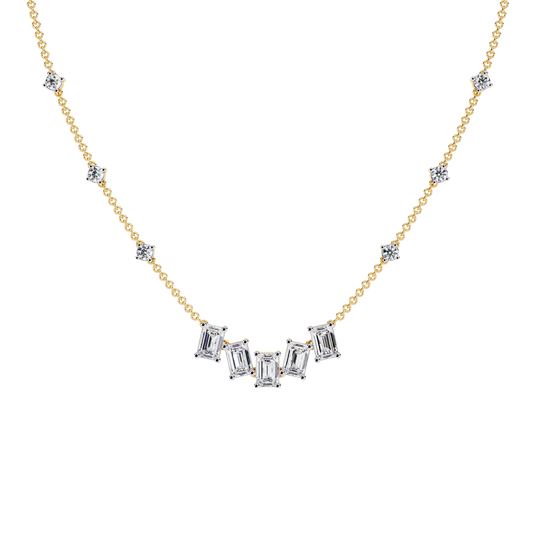 Emerald Symphony Diamond Necklace