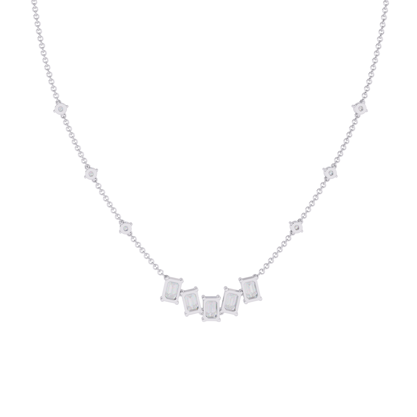 Emerald Symphony Diamond Necklace Carat Link Jewels