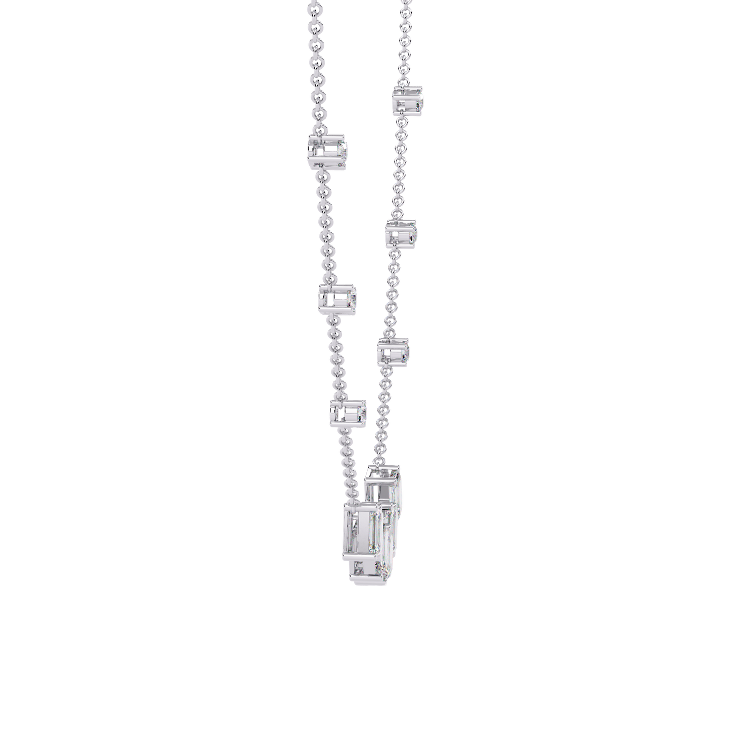 Emerald Symphony Diamond Necklace Carat Link Jewels