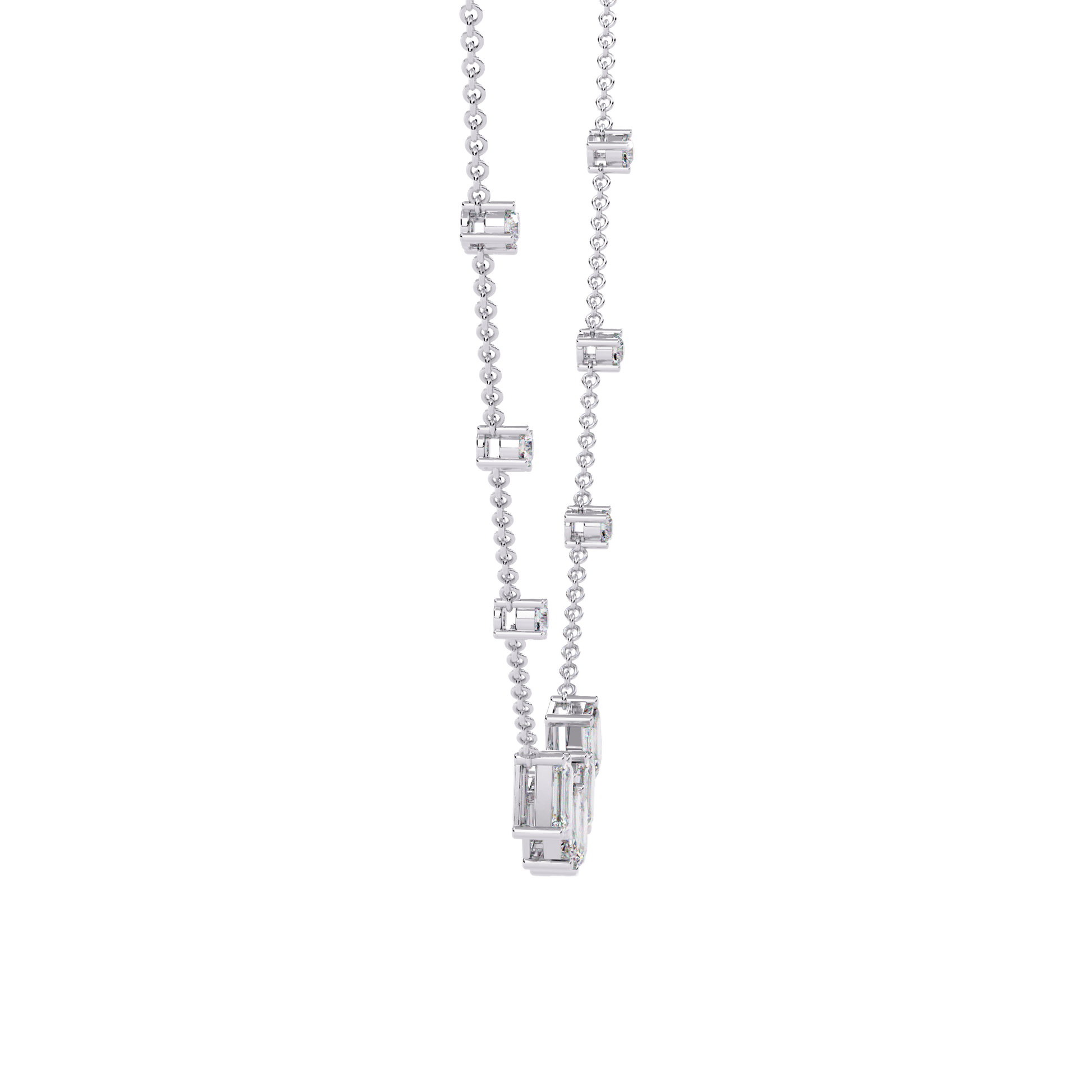 Emerald Symphony Diamond Necklace Carat Link Jewels