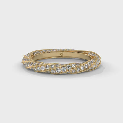 Infinity Criss-Cross Diamond Band