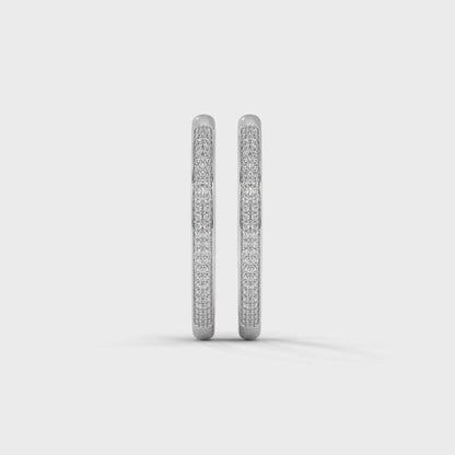 Eternal Spark Pavé Hoop Earrings