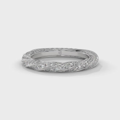 Infinity Criss-Cross Diamond Band