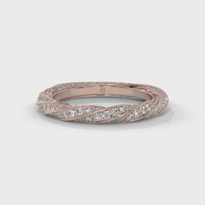 Infinity Criss-Cross Diamond Band